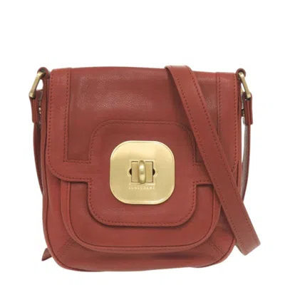 Pre-owned Longchamp Red Color Leather Shoulder Bag ()