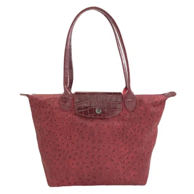 Pre-owned Longchamp Red Color Nylon Tote Bag ()