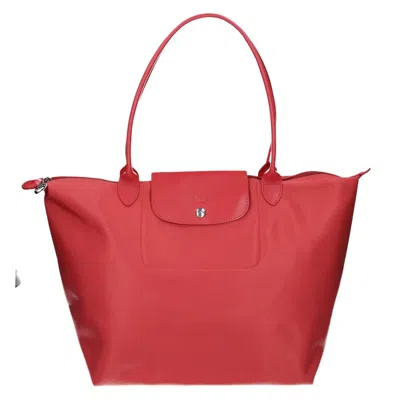 Pre-owned Longchamp Red Color Nylon Tote Bag ()