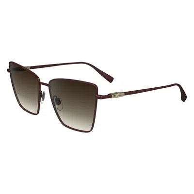 Longchamp Red Metal Sunglasses In Metallic