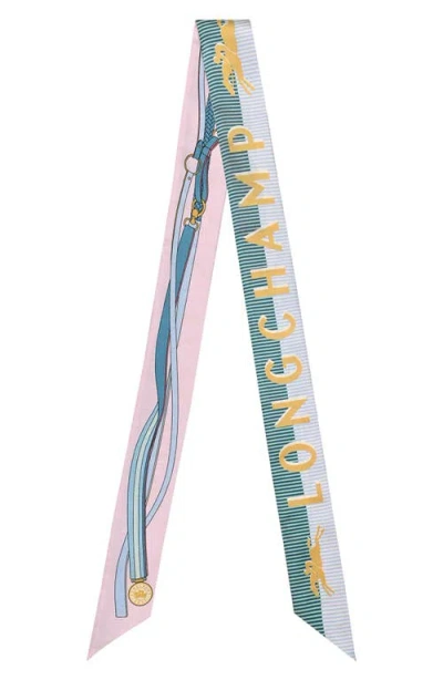 Longchamp Reversible Silk Bandana Scarf In Multi