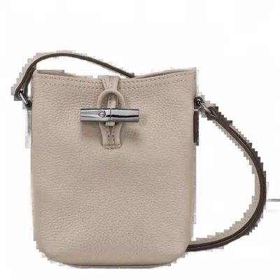 Longchamp Ro Essential Xs Handbag With Strap In Clay In Grey