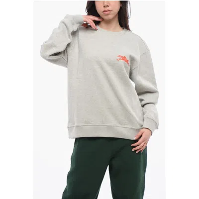 Longchamp Robert Indiana Fleeced-cotton Crew-neck Sweatshirt With Maxi