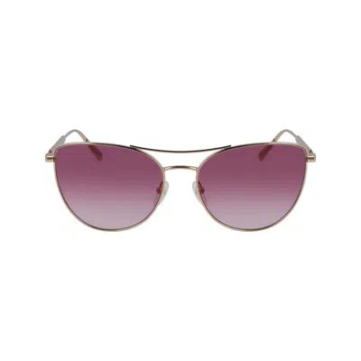 Longchamp Rose Gold Metal Sunglasses In Metallic