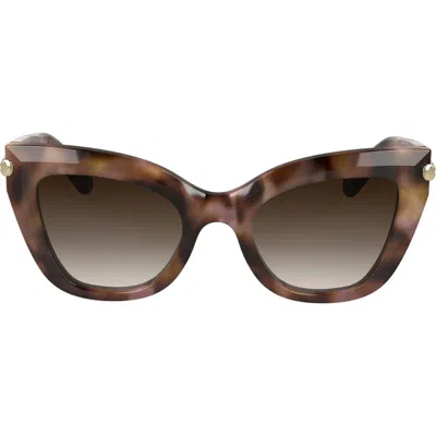 Longchamp Roseau 50mm Gradient Cat Eye Sunglasses In Brown