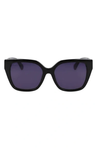 Longchamp Roseau 54mm Butterfly Sunglasses In Black
