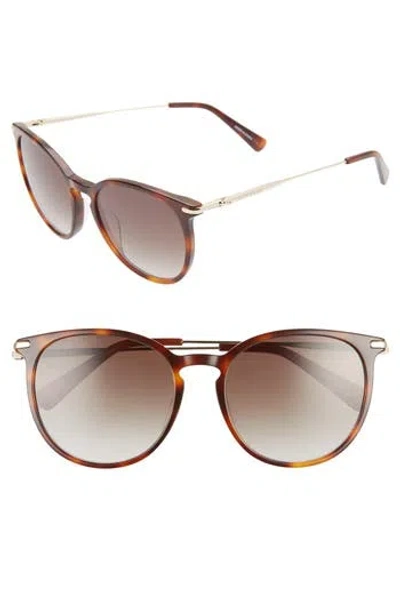Longchamp Roseau 54mm Round Sunglasses In Brown