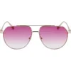 Longchamp Roseau 57mm Gradient Aviator Sunglasses In Multi