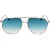Longchamp Roseau 57mm Gradient Aviator Sunglasses In Multi