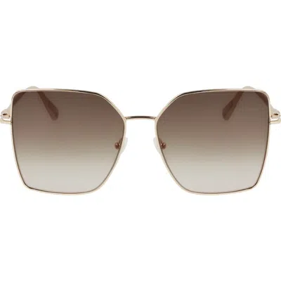 Longchamp Roseau 57mm Gradient Butterfly Sunglasses