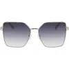 Longchamp Roseau 57mm Gradient Butterfly Sunglasses In Gold