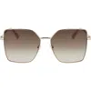 Longchamp Roseau 57mm Gradient Butterfly Sunglasses In Brown
