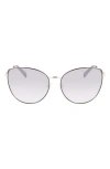 Longchamp Roseau 60mm Cat Eye Sunglasses In Gray