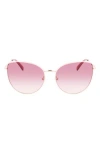 Longchamp Roseau 60mm Cat Eye Sunglasses In Pink
