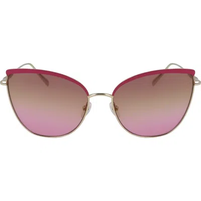 Longchamp Roseau 60mm Gradient Butterfly Sunglasses In Multi