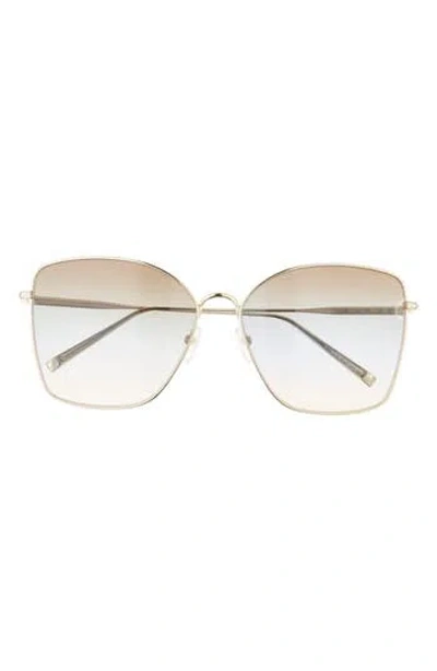 Longchamp Roseau 60mm Gradient Square Sunglasses In Gold/green/azure