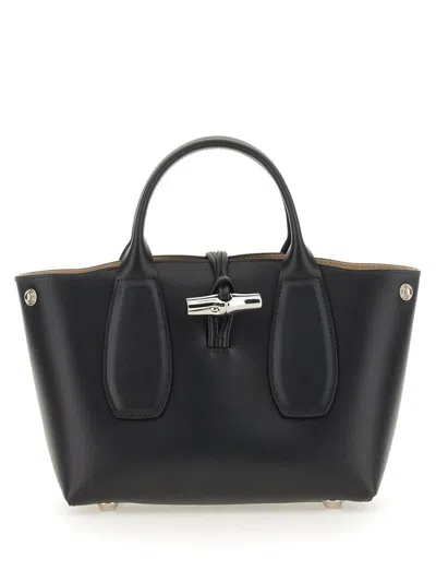 Longchamp Medium Roseau Bag In Black