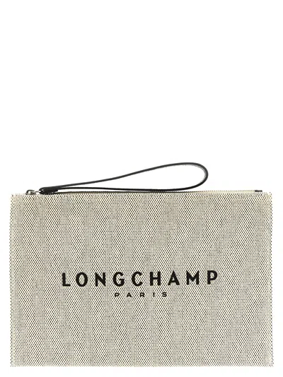Longchamp Roseau Clutch In Neutral