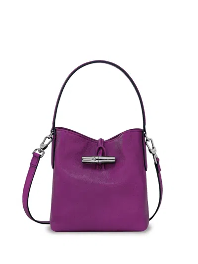Longchamp `roseau Essential Colors` Extra Small Bucket Bag In Pink