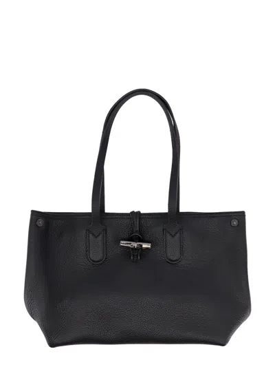 Longchamp Roseau Essential Shoulder Bag In Black