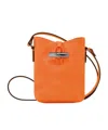 Longchamp Roseau Top Handle Bucket Tote Bag In Orange