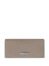 Longchamp Roseau Foldover Leather Wallet In Brown