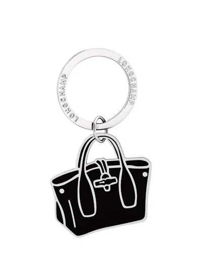 Longchamp Key Rings Roseau In Black  