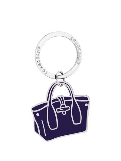 Longchamp `roseau` Key Ring In Pink