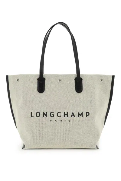 Longchamp Roseau L Tote Bag In Beige