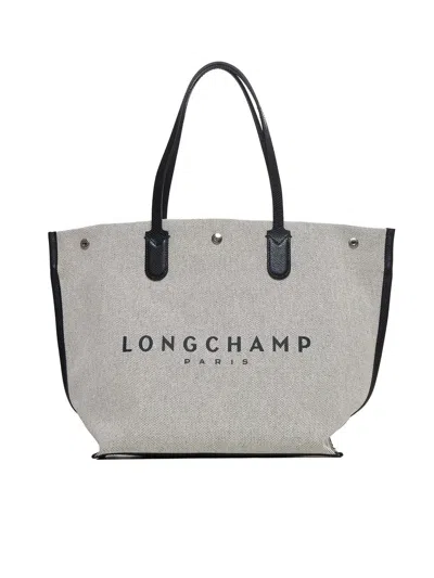 Longchamp Roseau L Tote Bag In Beige