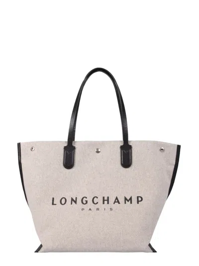 Longchamp Roseau Large Shopping Bag In Powder
