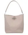Longchamp Extra Small Le Roseau Leather Bucket Bag In Grey