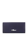 Longchamp Roseau Wallet In Blue