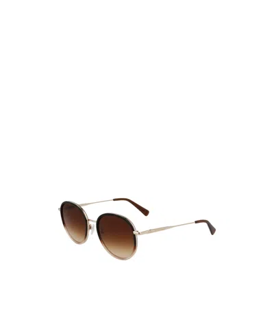Longchamp Round Frame Sunglasses In Gold
