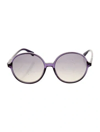 Pre-owned Longchamp Round Gradient Sunglasses In Purple