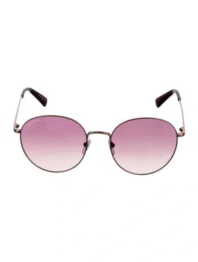 Pre-owned Longchamp Round Gradient Sunglasses In Purple