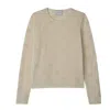 Longchamp Round Neck Sweater In Ecru