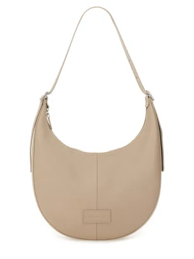 LONGCHAMP ROUNDED LEATHER SHOULDER BAG