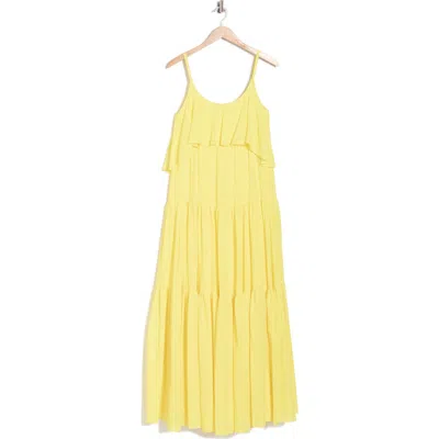 Longchamp Ruffle Tiered Cotton Sundress In Yellow