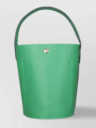 Longchamp "russian Leather" Bucket Bag