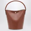 Longchamp Bucket Bag With Chic Contrast Stitching In Brown