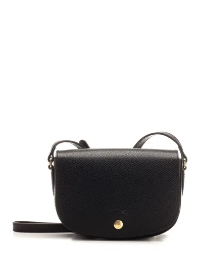 Longchamp S Épure Logo-debossed Crossbody Bag In Black