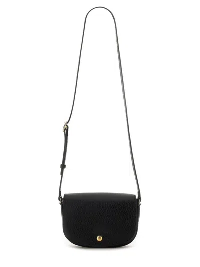Longchamp S Épure Logo-debossed Crossbody Bag In Black