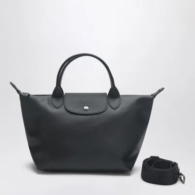 Longchamp S Le Pliage Xtra Black Bag In Purple
