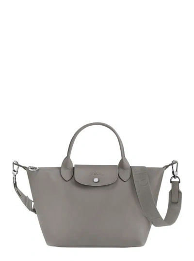 Longchamp Le Pliage Logo-strap Bag In Grey