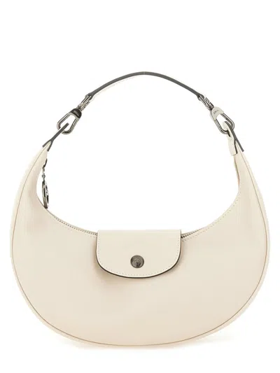 Longchamp Le Pliage Xtra Small Leather Shoulder Bag In White