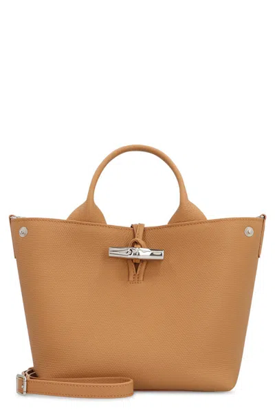 Longchamp Handbag L Le Roseau In Walnut