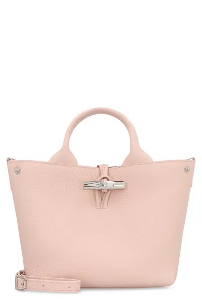 Longchamp S Le Roseau Leather Handbag In Pink
