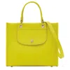 Longchamp Green Handbag With Embossed Logo On The Front And Adjustable And Removable Shoulder Strap In Leather In Kiwi Green
