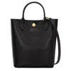 Longchamp Xs Épure Grained Leather Tote Bag In Black